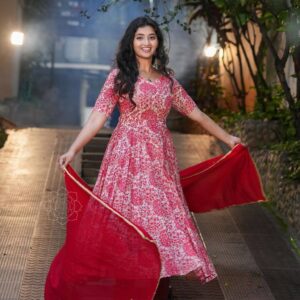 PINK DRESS DUPPATTA SET