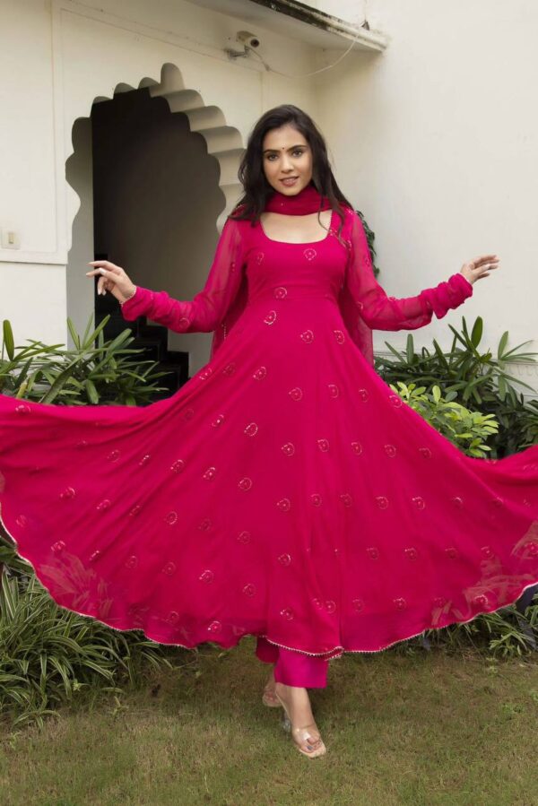 Anarkali gown with dupatta - Image 6