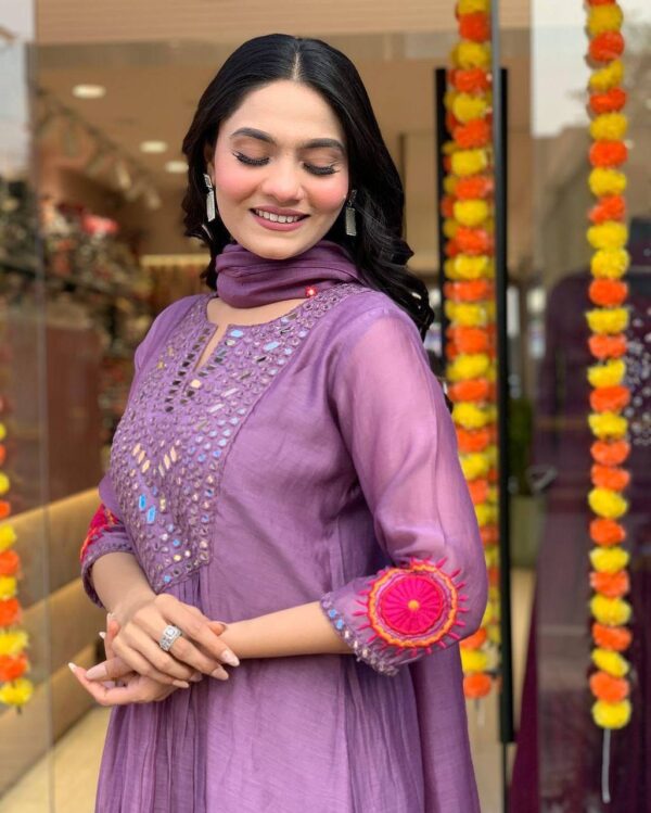 Embroidery & Mirror Work in kurti - Image 14