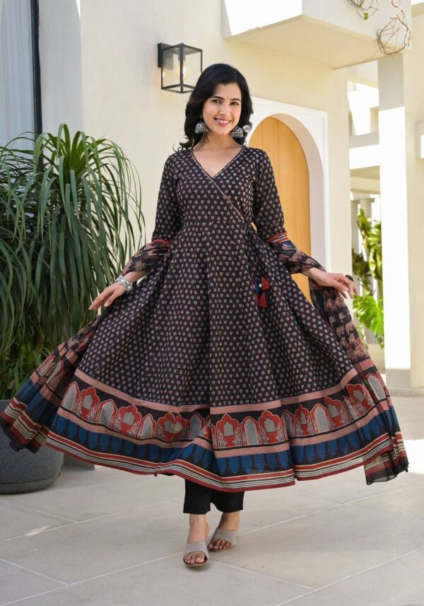 Cotton Gown dupatta Set - Image 5