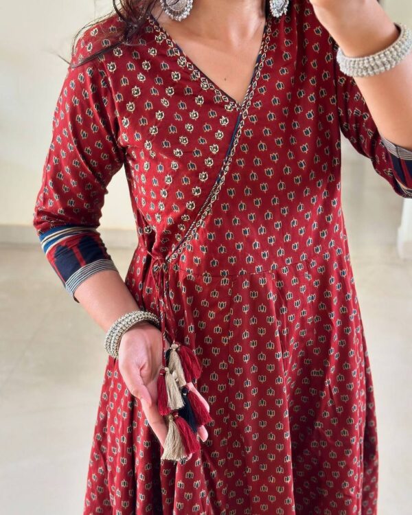Cotton Gown dupatta Set - Image 3
