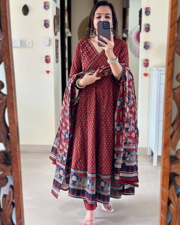 Cotton Gown dupatta Set - Image 2
