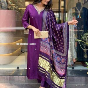 purple colour suit sets