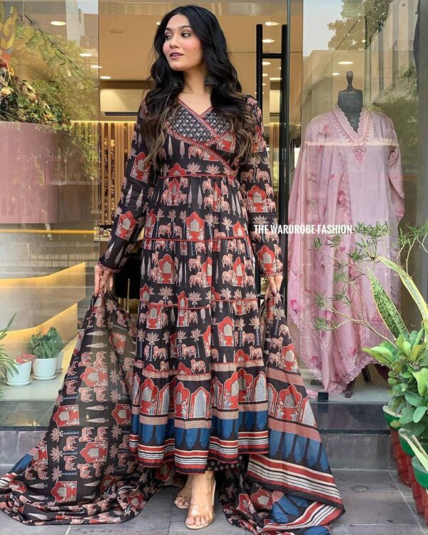 ANARKALI HEAVY PURE COTTON SUIT SET - Image 2