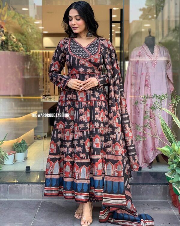 ANARKALI HEAVY PURE COTTON SUIT SET - Image 7