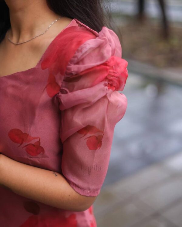 Graphic Orgenza Printed Kurtis with lining - Image 3