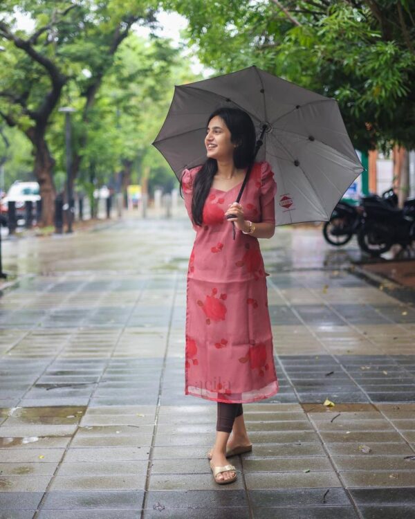 Graphic Orgenza Printed Kurtis with lining - Image 4