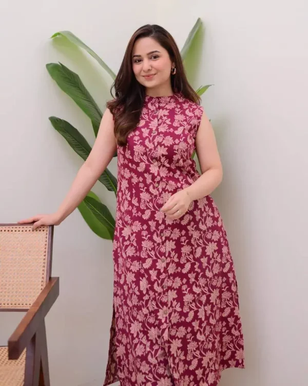 Elegant Sleeveless Kurti Set - Image 11