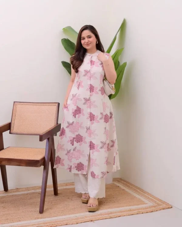 Elegant Sleeveless Kurti Set - Image 48