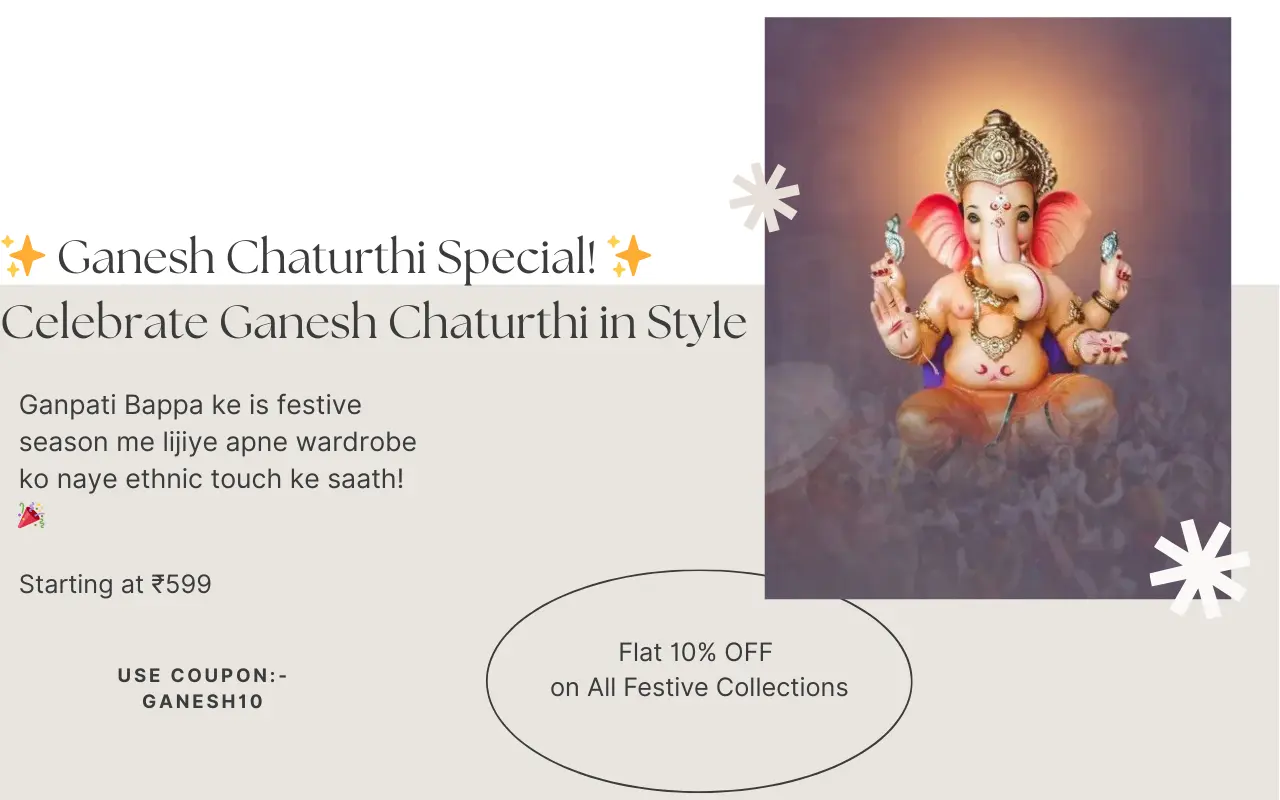 Ganesh Chaturthi special ethnic wear collection with 10% discount