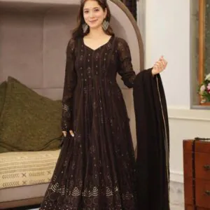 Weeding anarkali gown set reception gown set