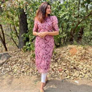 flower cotton Print kurtis with lining
