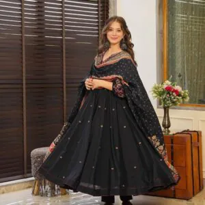 BLACK COLOR GOWN Anarkali gown
